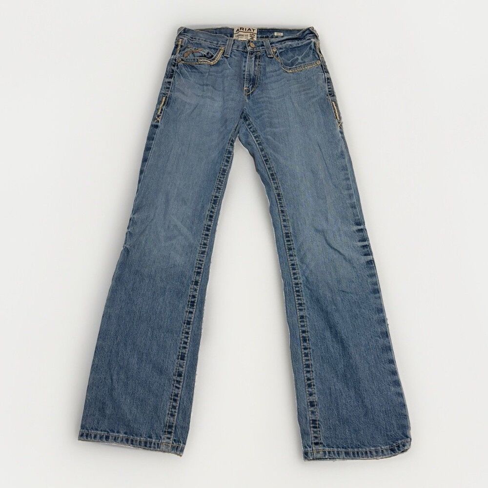 Ariat M5 Ridgeline Straight Leg Jeans 30x34 Gambler Wash Stackable Denim